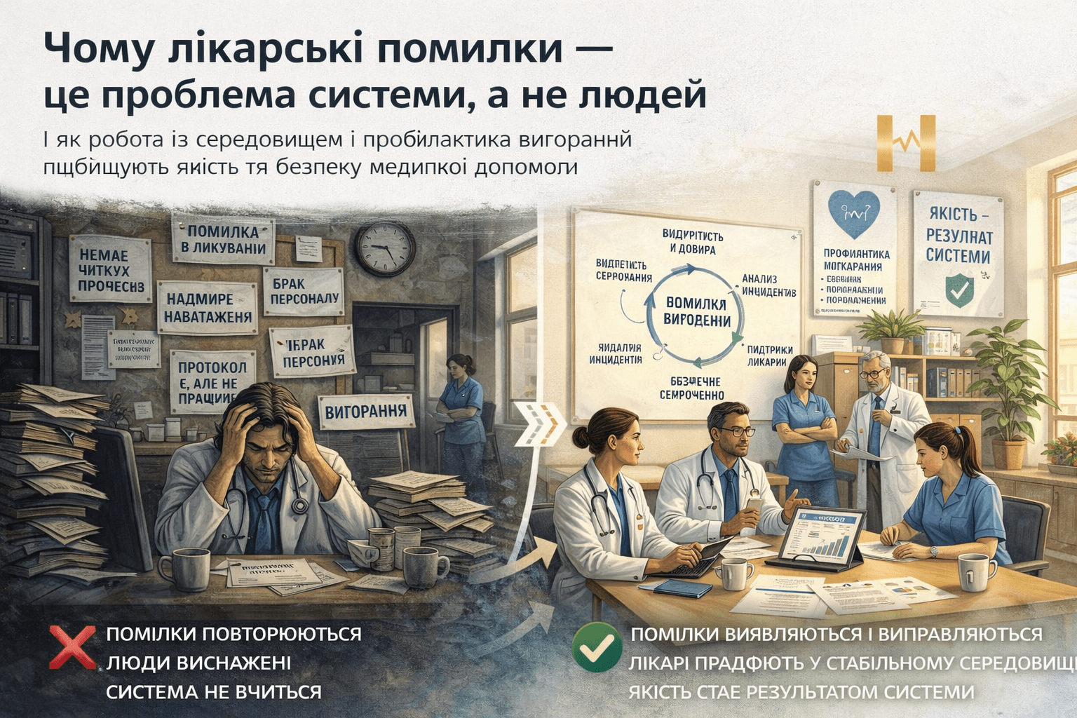 Чому лікарські помилки – це проблема системи, а не людей?