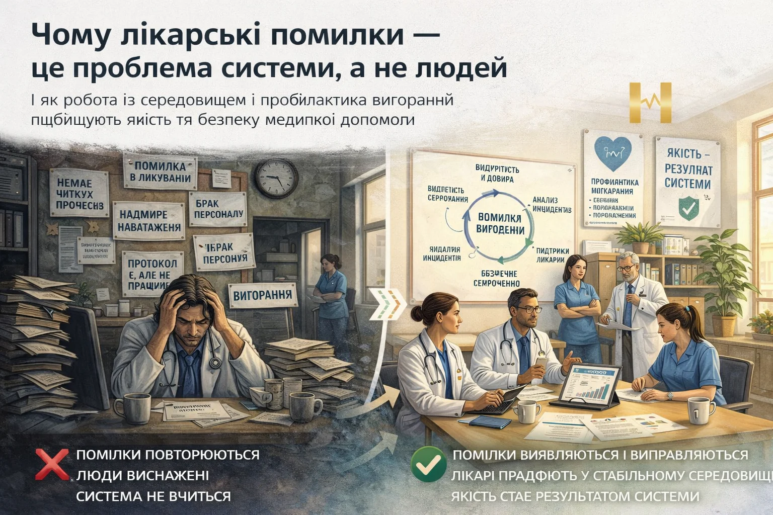 Чому лікарські помилки – це проблема системи, а не людей?